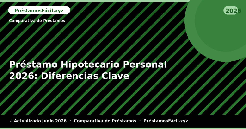 Préstamo Hipotecario Personal: Diferencias Clave