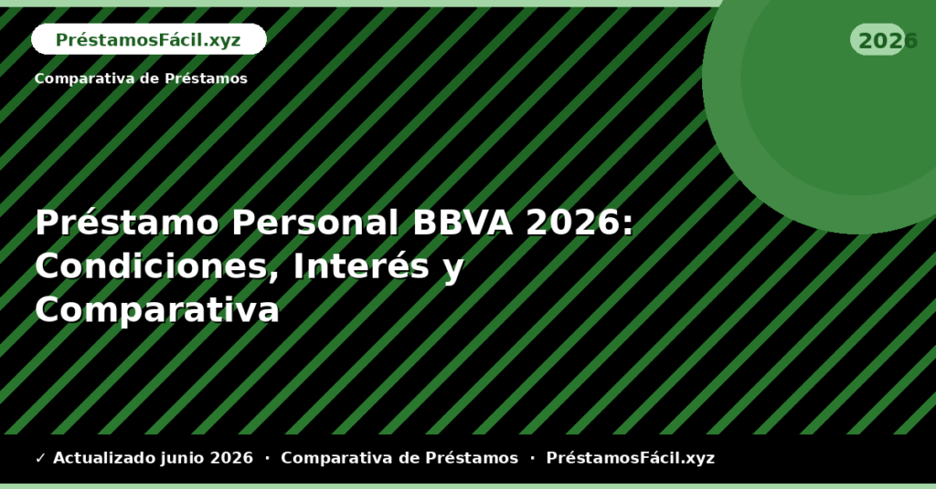 Préstamo Personal BBVA: Condiciones, Interés y Comparativa